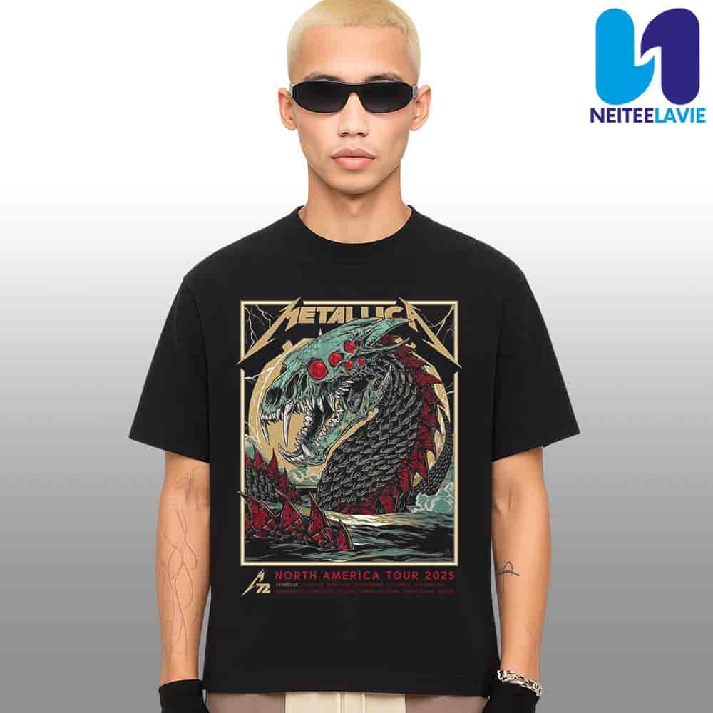 Metallica M72 North America Tour 2025 Merchandise Unisex T-Shirt Metallica M72 North America Tour 2025 Merchandise Unisex T-Shirt