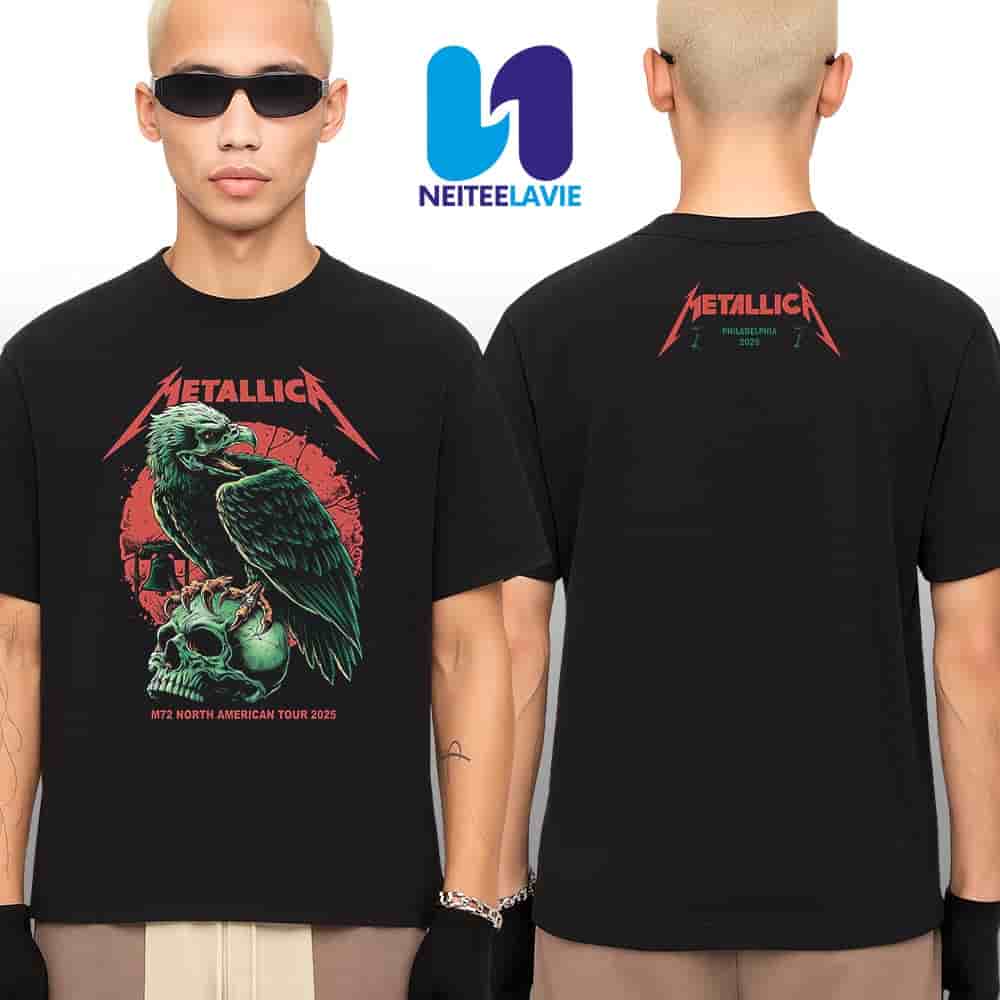 Metallica M72 Philly In Philadelphia Pennsylvania On May 23-25 2025 At Lincoln Financial Field North American Tour Merchandise Unisex T-Shirt Metallica M72 Philly In Philadelphia Pennsylvania On May 23-25 2025 At Lincoln Financial Field North American Tour Merchandise Unisex T-Shirt