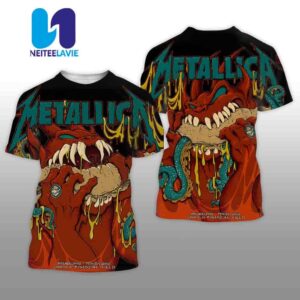 Metallica M72 Philly Night 1 And Night 2 Poster In Philadelphia Pennsylvania On May 23rd 2025 At Lincoln Financial Field Two Sides All Over Print T-Shirt