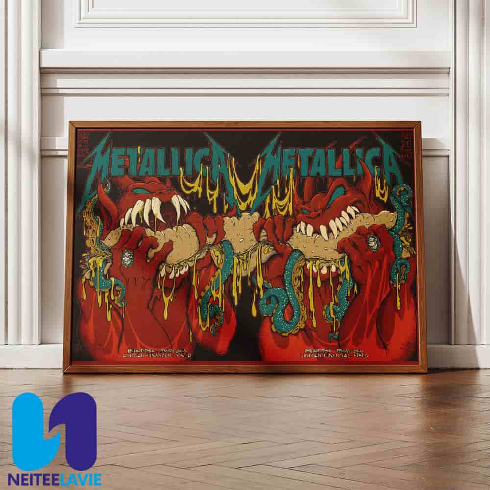 Metallica M72 Philly Night 1 And Night 2 Poster In Philadelphia Pennsylvania On May 23rd 2025 At Lincoln Financial Field Home Decor Poster Canvas Metallica M72 Philly Night 1 And Night 2 Poster In Philadelphia Pennsylvania On May 23rd 2025 At Lincoln Financial Field Home Decor Poster Canvas