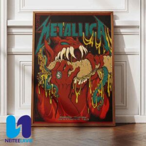 Metallica M72 Philly Night 1 Poster In Philadelphia Pennsylvania On May 23rd 2025  At Lincoln Financial Field Home Decor Poster Canvas