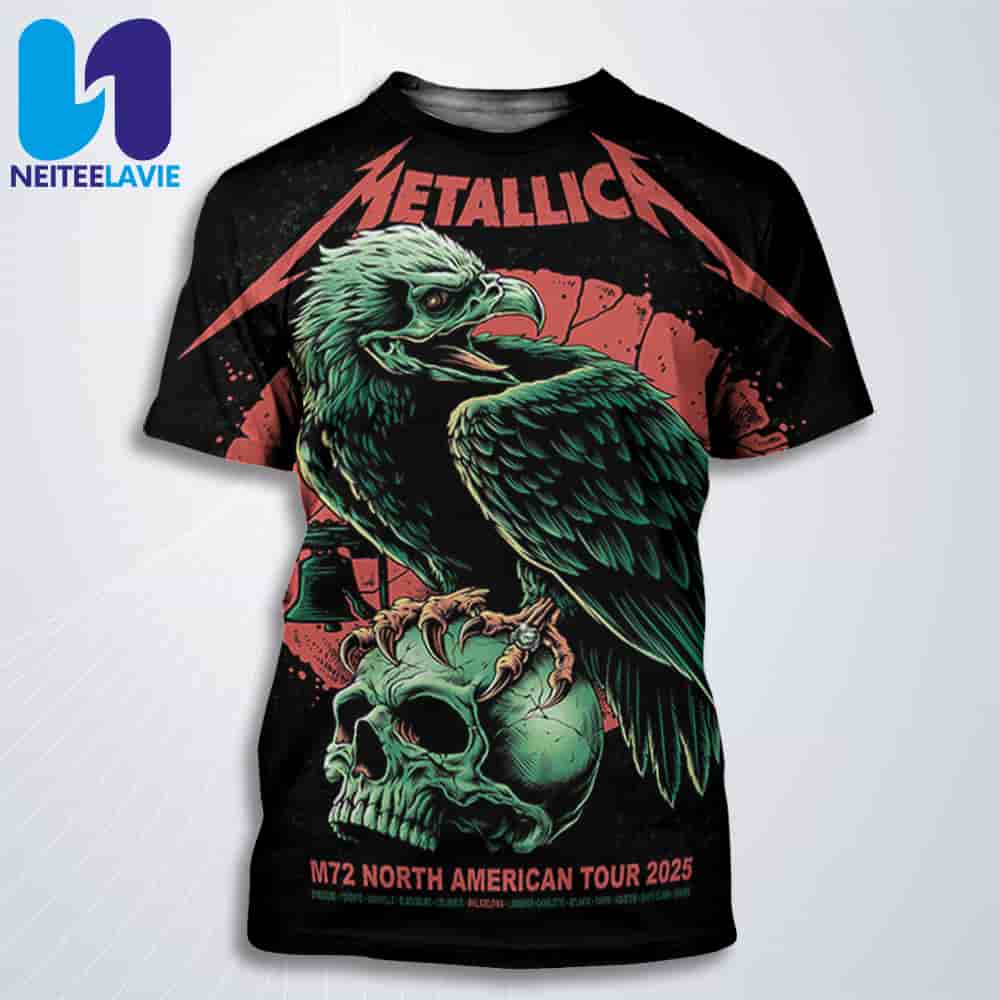 Metallica M72 Philly Pop-Up Shop North American Tour 2025 At Lincoln Financial Field In Philadelphia PA On May 23-25 All Over Print T-Shirt Metallica M72 Philly Pop-Up Shop North American Tour 2025 At Lincoln Financial Field In Philadelphia PA On May 23-25 All Over Print T-Shirt