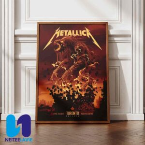 Metallica M72 Toronto Canada North American Tour Night 1 And 2 April 24-26 2025 At Rogers Centre Art Work By John Guydo Poster Canvas