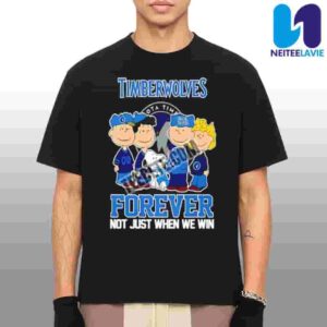 Minnesota Timberwolves NBA Playoffs 2025 And Peanuts Snoopy Team Forever Not Just When We Win Merchandise Unisex T-Shirt
