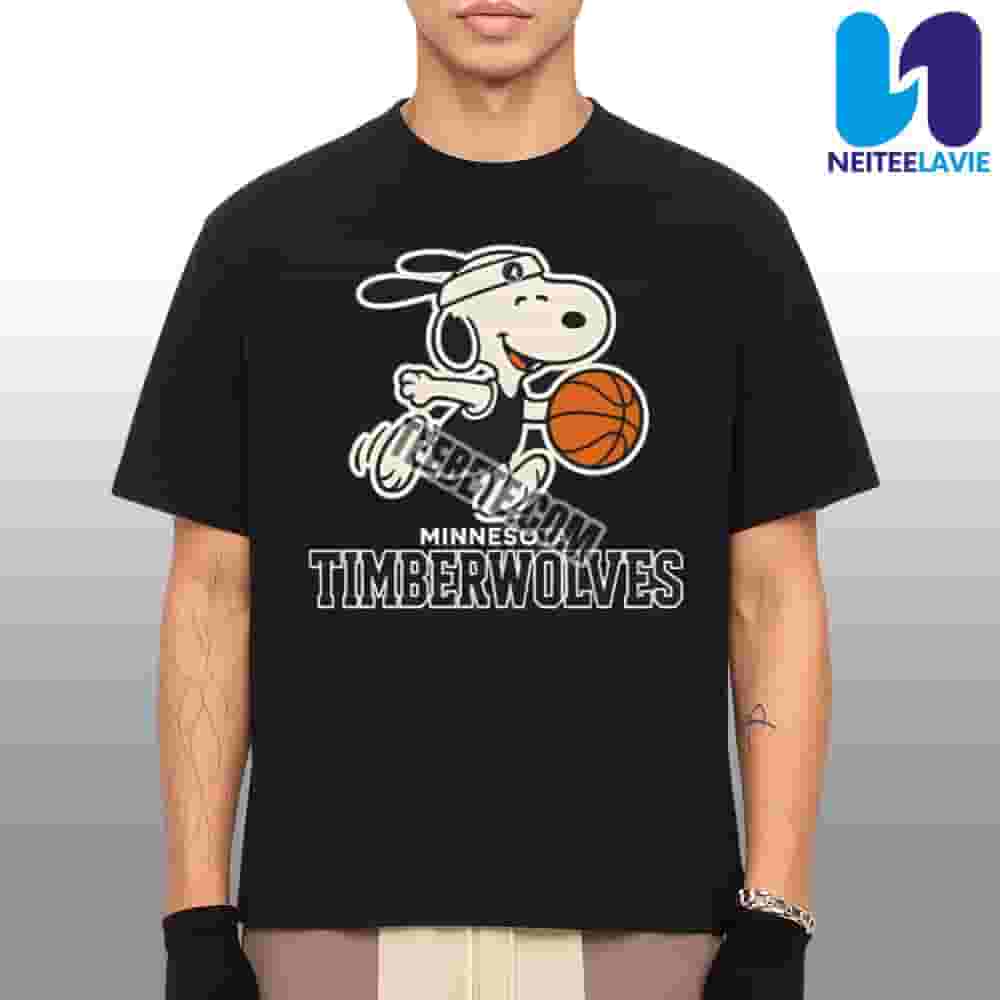 Minnesota Timberwolves Vs Snoopy Player Basketball NBA 2025 Merchandise Unisex T-Shirt Minnesota Timberwolves Vs Snoopy Player Basketball NBA 2025 Merchandise Unisex T-Shirt