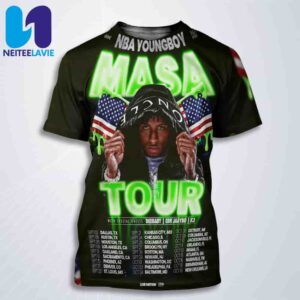 NBA YoungBoy MASA Tour Dates 2025 With Deebaby EBK Jaaybo K3 All Over Print T-Shirt