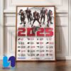 NFL Baltimore Ravens 2025 Schedule Season Home Decor Poster Canvas