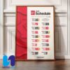 NFL Los Angeles Chargers 2025 Schedule Season Home Decor Poster Canvas