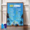 NFL Los Angeles Rams 2025 Schedule Season Home Decor Poster Canvas