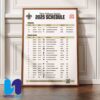 NFL New York Giants 2025 Schedule Season Home Decor Poster Canvas
