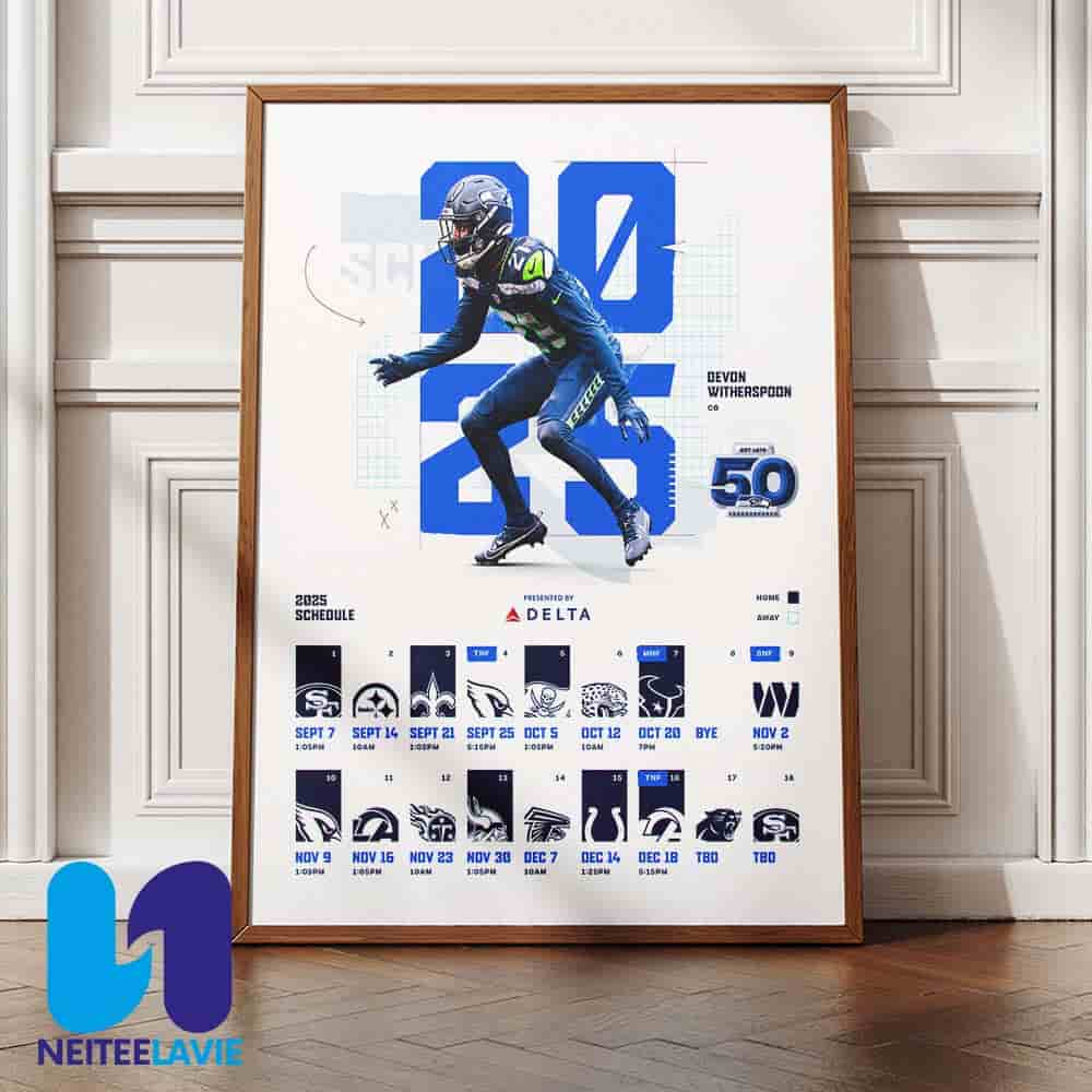 NFL Seattle Seahawks 2025 Schedule Season Home Decor Poster Canvas NFL Seattle Seahawks 2025 Schedule Season Home Decor Poster Canvas