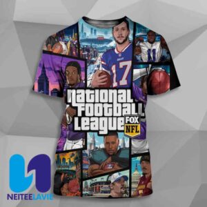 National Football League GTA VI NFL Edition Fox Sports All Over Print Unisex T-Shirt