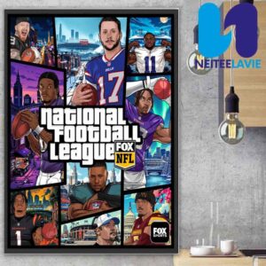 National Football League GTA VI NFL Edition Fox Sports Home Decor Poster Canvas