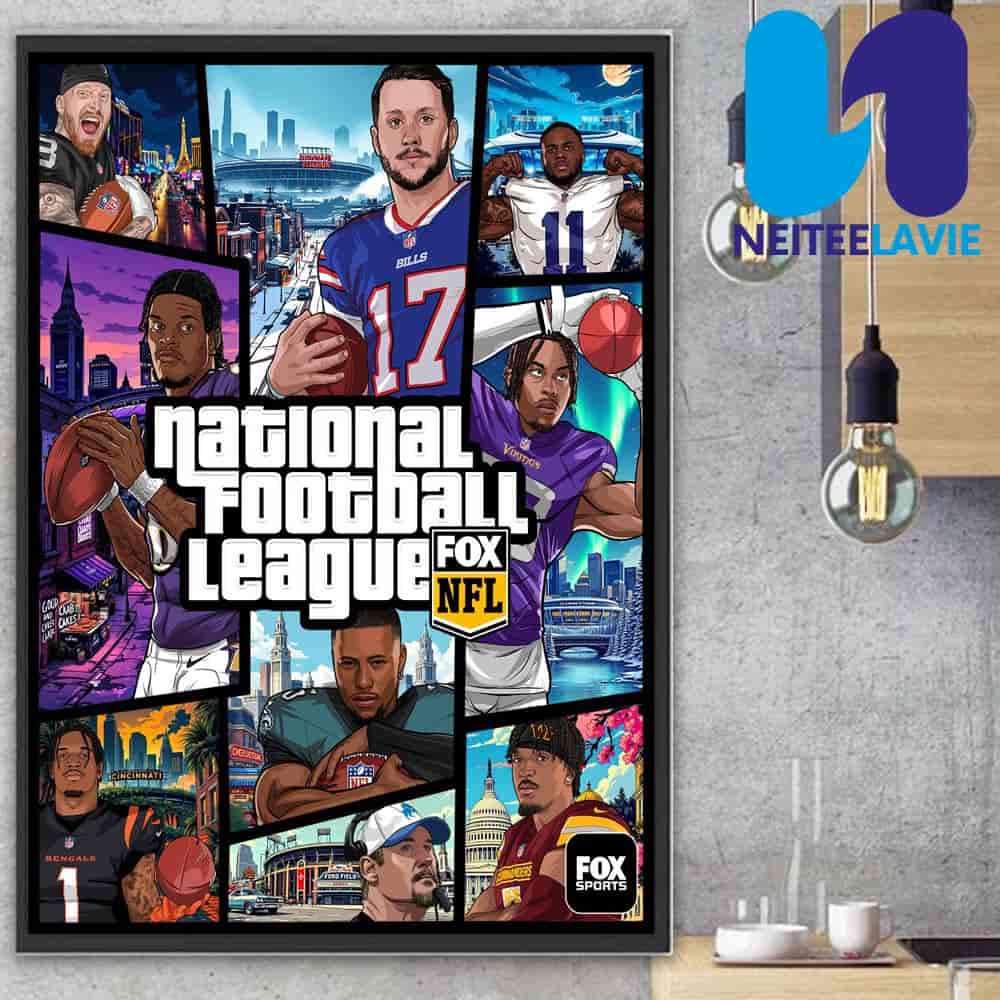 National Football League GTA VI NFL Edition Fox Sports Home Decor Poster Canvas National Football League GTA VI NFL Edition Fox Sports Home Decor Poster Canvas
