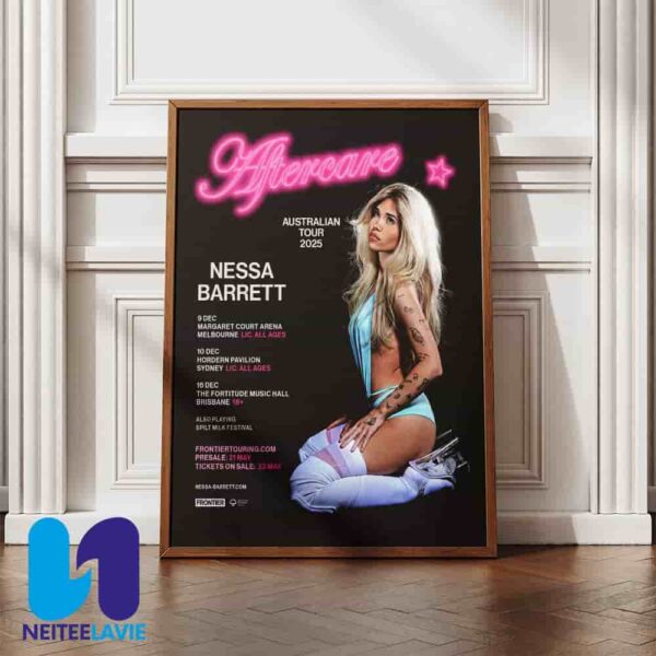 Nessa Barrett In Australian Tour at Spilt Milk this December 2025 Poster Canvas