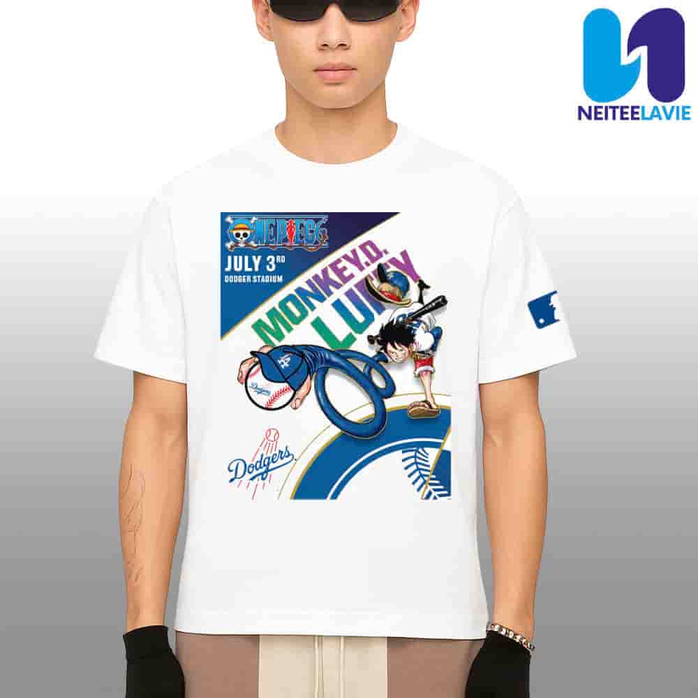 ONE PIECE x LOS ANGELES DODGERS Drawn By Eiichiro Oda Merchandise Unisex T-Shirt ONE PIECE x LOS ANGELES DODGERS Drawn By Eiichiro Oda Merchandise Unisex T-Shirt