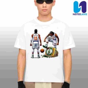 New York Knicks Jalen Brunson Destroying Celtics Championship Ring NBA Playoffs 2025 Essential Unisex T-Shirt