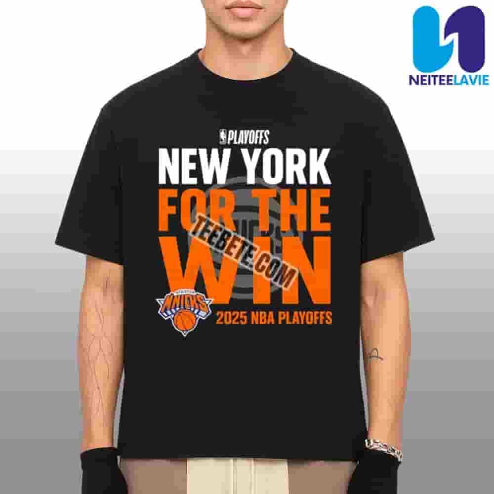 New York Knicks NBA Playoffs 2025 For The Win Essential Unisex T-Shirt New York Knicks NBA Playoffs 2025 For The Win Essential Unisex T-Shirt
