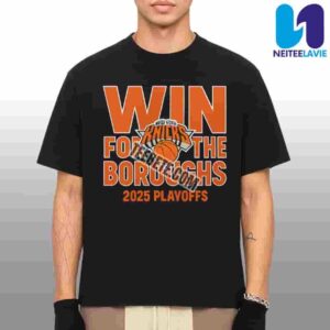 New York Knicks Win For The Boroughs NBA Playoffs 2025 Essential Unisex T-Shirt