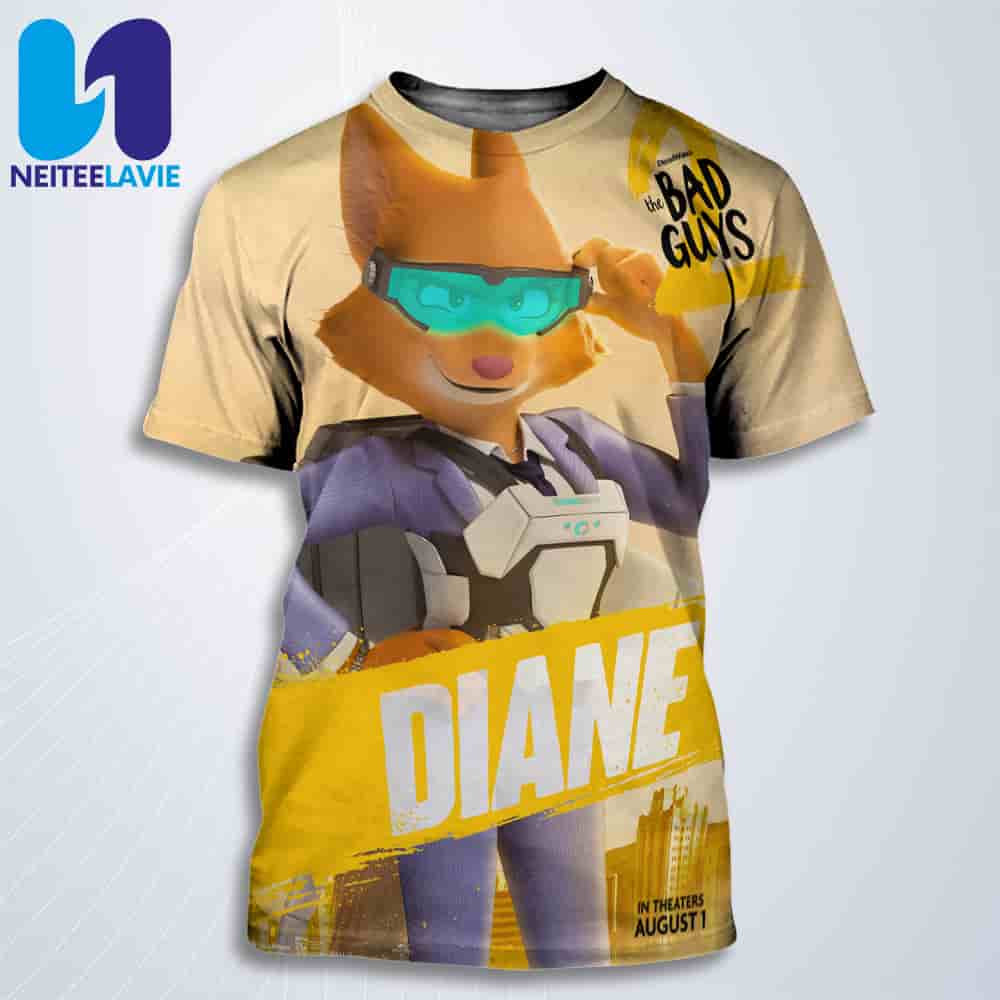 Official Poster Diane The Bad Guys 2 All Over Print T-Shirt Official Poster Diane The Bad Guys 2 All Over Print T-Shirt