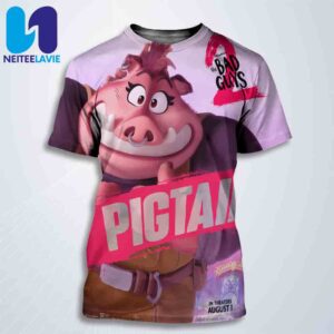Official Poster Pigtail The Bad Guys 2 All Over Print T-Shirt