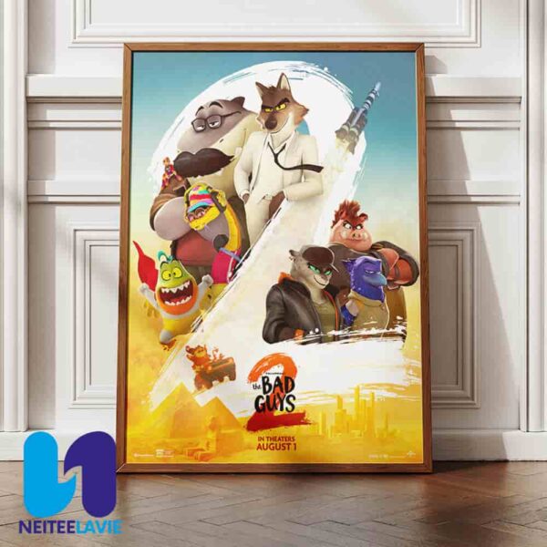 Official Poster The Bad Guys 2 Release Only In Theaters On August 1st Home Decor Poster Canvas
