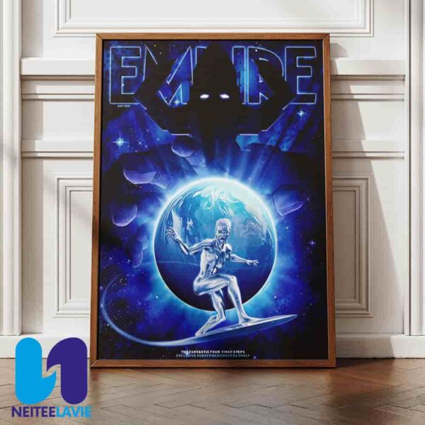 Official Poster The Silver Surfer and Galactus Cover The Latest Issue Of Empire Magazine For The Fantastic Four First Steps Home Decor Poster Canvas