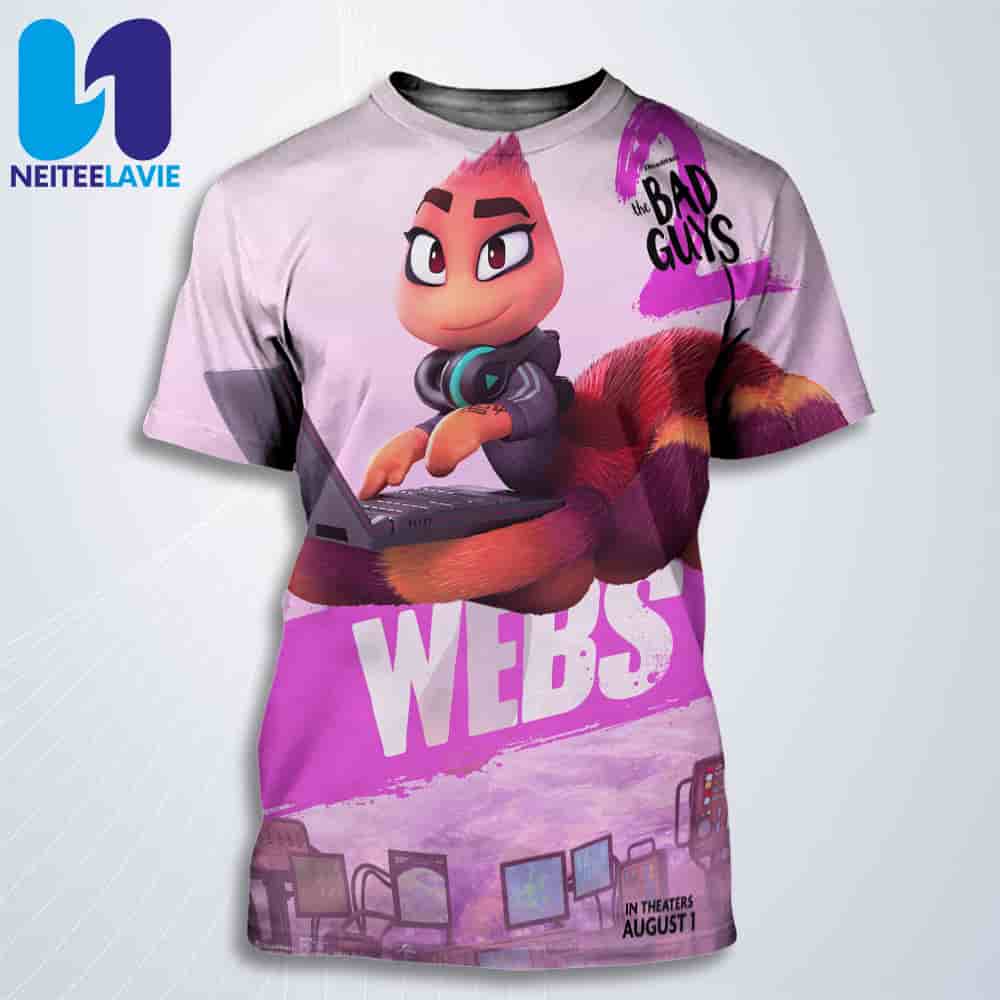 Official Poster Webs The Bad Guys 2 All Over Print T-Shirt Official Poster Webs The Bad Guys 2 All Over Print T-Shirt