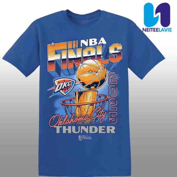 Oklahoma City Thunder NBA Finals Playoffs 2025 Vintage Hoop & Trophy Unisex T-Shirt