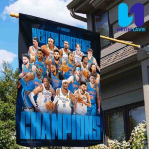 Oklahoma City Thunder Western Conference Champions 2025 NBA Playoffs Season Garden House Flag