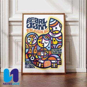 Pearl Jam Raleigh North Carolina Event Poster For May 13 2025 Home Decor Poster Canvas