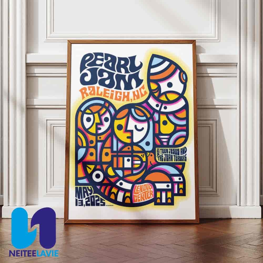 Pearl Jam Raleigh North Carolina Event Poster For May 13 2025 Home Decor Poster Canvas Pearl Jam Raleigh North Carolina Event Poster For May 13 2025 Home Decor Poster Canvas
