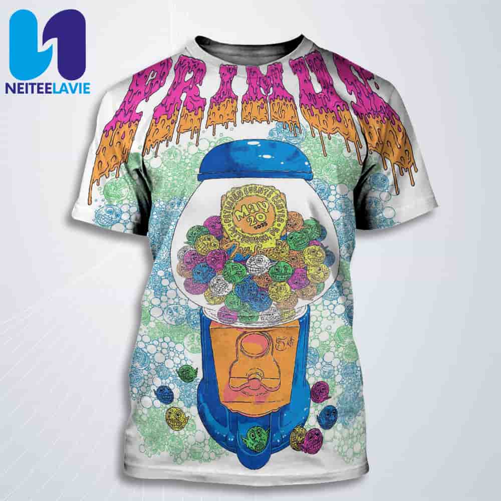 Primus In Pittsburgh PA On May 20 2025 At Petersen Events Center All Over Print T-Shirt Primus In Pittsburgh PA On May 20 2025 At Petersen Events Center All Over Print T-Shirt