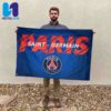 Road to Munich 2025 UCL Final Collection PSG Crest Word Flag Garden House