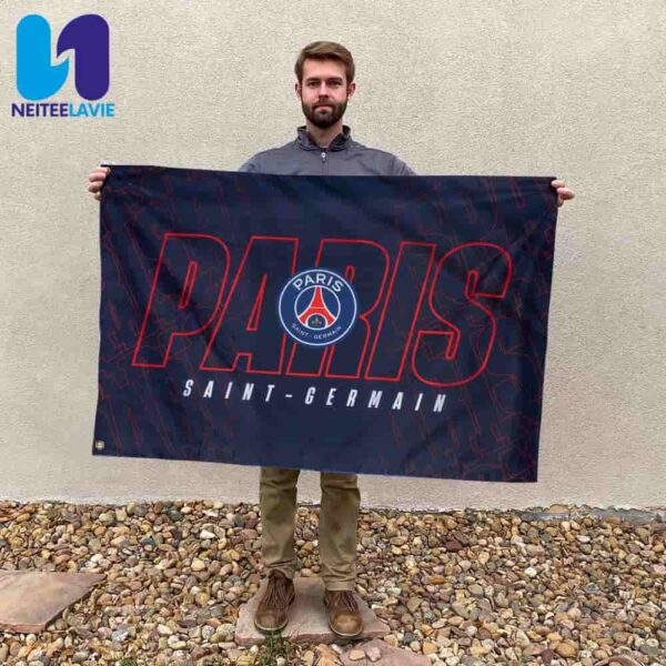 Road to Munich 2025 UCL Final Collection PSG Crest Word Flag Garden House