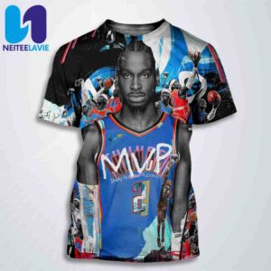 Shai Gilgeous-Alexander Has Won The NBA MVP Award 2024-25 All Over Print T-Shirt