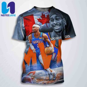 Shai Gilgeous-Alexander Is Your 2024-25 NBA MVP Led The Thunder To An NBA-Best 68 Wins All Over Print T-Shirt