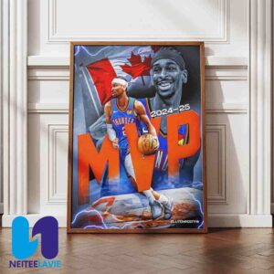 Shai Gilgeous-Alexander Is Your 2024-25 NBA MVP Led The Thunder To An NBA-Best 68 Wins Home Decor Poster Canvas