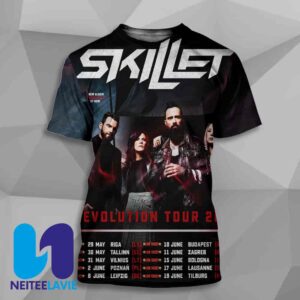 Skillet Revolution Tour 2025 Schedule List Dates And New Album Revolution Out With Tour All Over Print T-Shirt