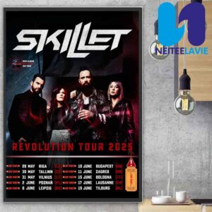 Skillet Revolution Tour 2025 Schedule List Dates And New Album Revolution Out With Tour Home Decor Poster Canvas