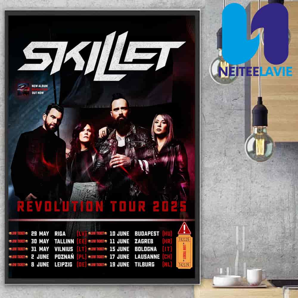 Skillet Revolution Tour 2025 Schedule List Dates And New Album Revolution Out With Tour Home Decor Poster Canvas Skillet Revolution Tour 2025 Schedule List Dates And New Album Revolution Out With Tour Home Decor Poster Canvas
