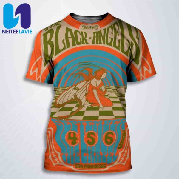 The Black Angels The Chapel In San Francisco CA On September 4-5-6 2025 All Over Print T-Shirt