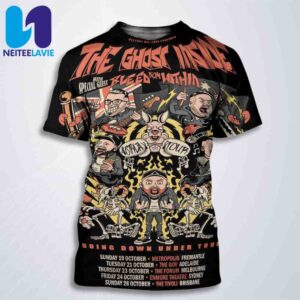 The Ghost Inside Going Down Under Tour Dates October 2025 with Bleed From Within All Over Print T-Shirt