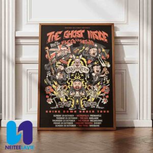 The Ghost Inside Going Down Under Tour Dates October 2025 with Bleed From Within Home Decor Poster Canvas