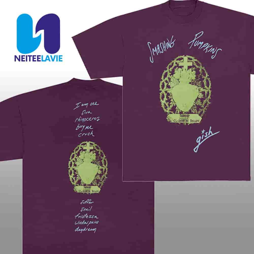 The Smashing Pumpkins Gish Tracklist Tee Merch Unisex Shirt The Smashing Pumpkins Gish Tracklist Tee Merch Unisex Shirt