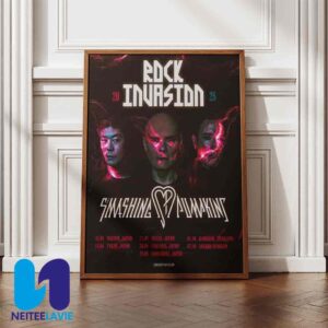 The Smashing Pumpkins Rock Invasion Tour 2025 Poster Canvas