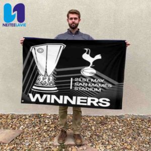 Tottenham Hotspur EUFA Europa League 2025 Winners Merchandise Pennant House Flag