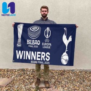 Tottenham Hotspur Europa League 2025 Winners Merchandise Garden House Flag