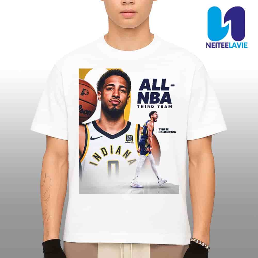 Tyrese Haliburton Indiana Pacers Has Been Named All-NBA Third Team For The Second Straight Year Merchandise Unisex T-Shirt Tyrese Haliburton Indiana Pacers Has Been Named All-NBA Third Team For The Second Straight Year Merchandise Unisex T-Shirt