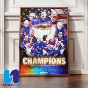 USA Hockey Champions 2025 IIHF Ice Hockey World Championship Season Home Decor Poster Canvas